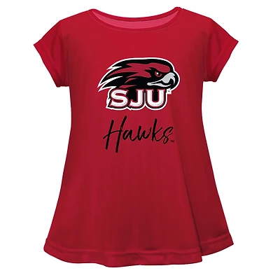 Youth Vive La Fete  Crimson Saint Joseph's Hawks A-Line Top