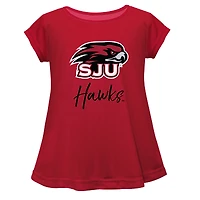 Youth Vive La Fete  Crimson Saint Joseph's Hawks A-Line Top