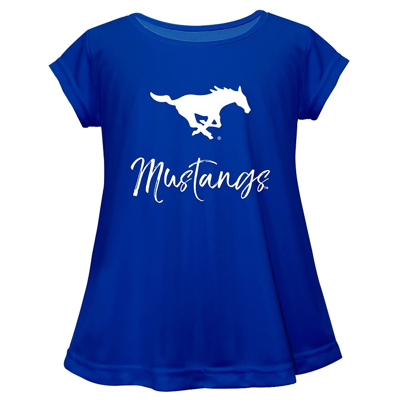 Youth Vive La Fete  Blue SMU Mustangs A-Line Top
