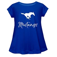 Youth Vive La Fete  Blue SMU Mustangs A-Line Top