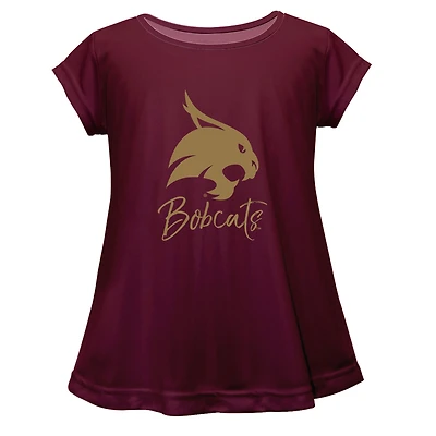 Youth Vive La Fete  Maroon Texas State Bobcats A-Line Top