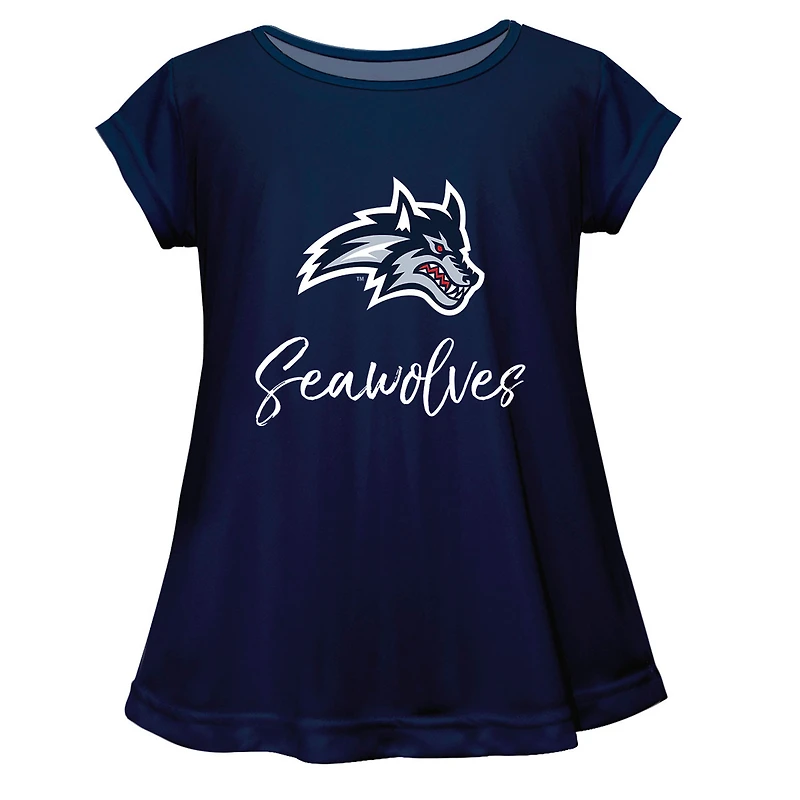 Youth Vive La Fete Navy Stony Brook Seawolves A-Line Top