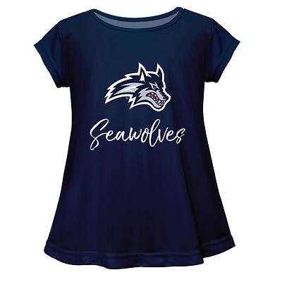 Youth Vive La Fete  Navy Stony Brook Seawolves A-Line Top