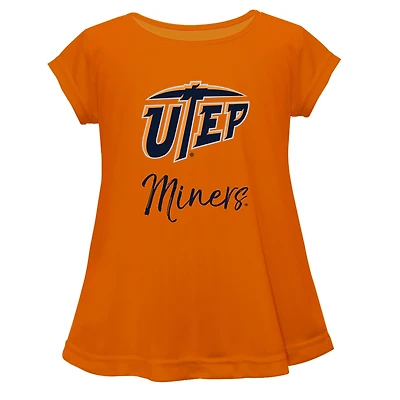 Youth Vive La Fete  Orange UTEP Miners A-Line Top