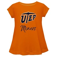 Youth Vive La Fete  Orange UTEP Miners A-Line Top