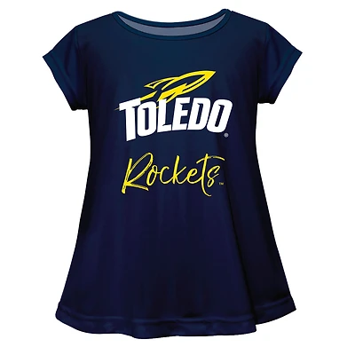 Youth Vive La Fete  Navy Toledo Rockets A-Line Top
