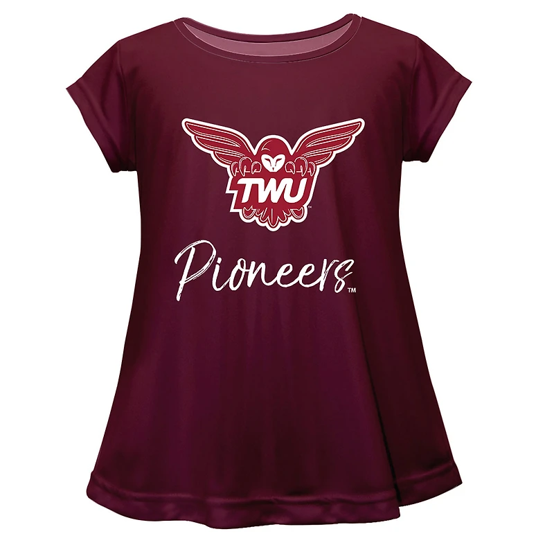 Youth Vive La Fete  Maroon Texas Woman's Pioneers A-Line Top