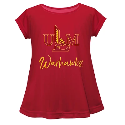 Youth Vive La Fete  Maroon ULM Warhawks A-Line Top