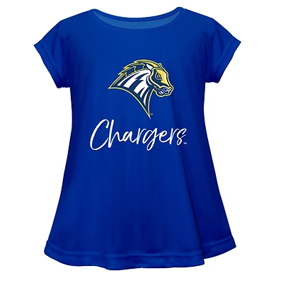 Youth Vive La Fete  Blue University of New Haven Chargers A-Line Top