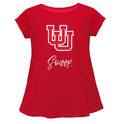 Youth Vive La Fete  Red Utah Utes A-Line Top