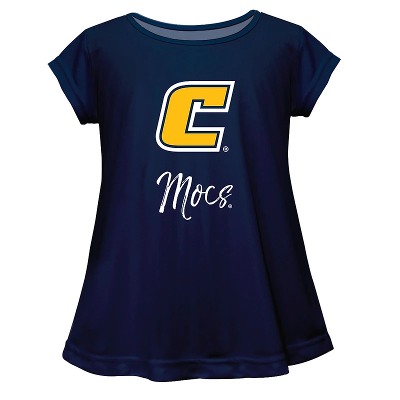 Youth Vive La Fete  Navy Tennessee Chattanooga Mocs A-Line Top