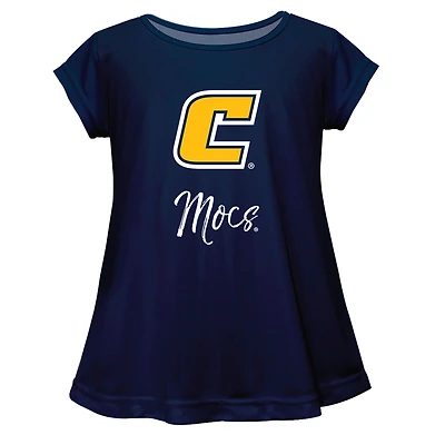 Youth Vive La Fete  Navy Tennessee Chattanooga Mocs A-Line Top