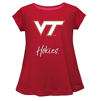 Youth Vive La Fete  Maroon Virginia Tech Hokies A-Line Top