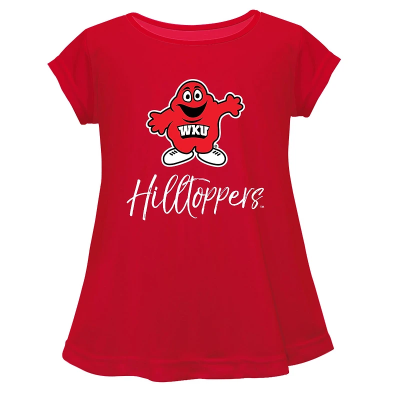 Youth Vive La Fete  Red Western Kentucky Hilltoppers A-Line Top