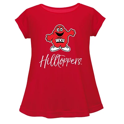 Youth Vive La Fete  Red Western Kentucky Hilltoppers A-Line Top