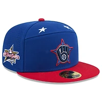 Men's New Era Blue/Red  Milwaukee Brewers 2025 MLB All-Star Game Workout Side Patch 59FIFTY Fitted Hat
