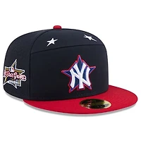 Men's New Era Navy/Red  New York Yankees 2025 MLB All-Star Game Workout Side Patch 59FIFTY Fitted Hat