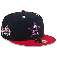 Men's New Era Navy/Red  Los Angeles Angels 2025 MLB All-Star Game Workout Side Patch 59FIFTY Fitted Hat