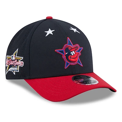 Men's New Era Navy/Red  Baltimore Orioles 2025 MLB All-Star Game Workout 9FORTY M-Crown Adjustable Hat