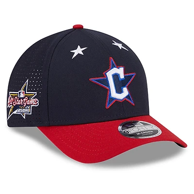 Men's New Era Navy/Red  Cleveland Guardians 2025 MLB All-Star Game Workout 9FORTY M-Crown Adjustable Hat