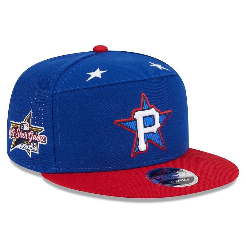 Men's New Era Blue/Red  Pittsburgh Pirates 2025 MLB All-Star Game Workout Side Patch 9FIFTY Snapback Hat