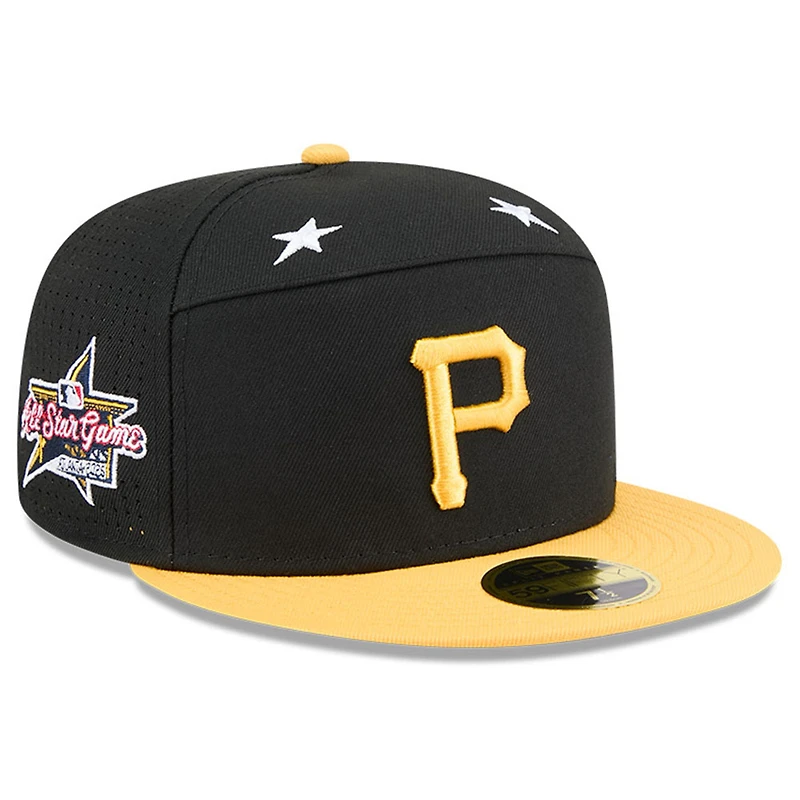 Men's New Era Black/Gold  Pittsburgh Pirates 2025 MLB All-Star Game Side Patch 59FIFTY Fitted Hat