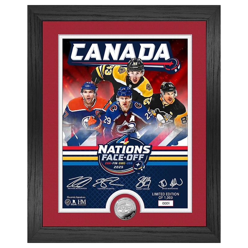 Highland Mint Canada 2025 4 Nations Face-Off 13" x 16" Silver Coin Photo Mint