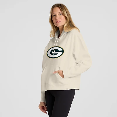 Women's Fanatics Cream Green Bay Packers Dove Legacy Pullover Hoodie