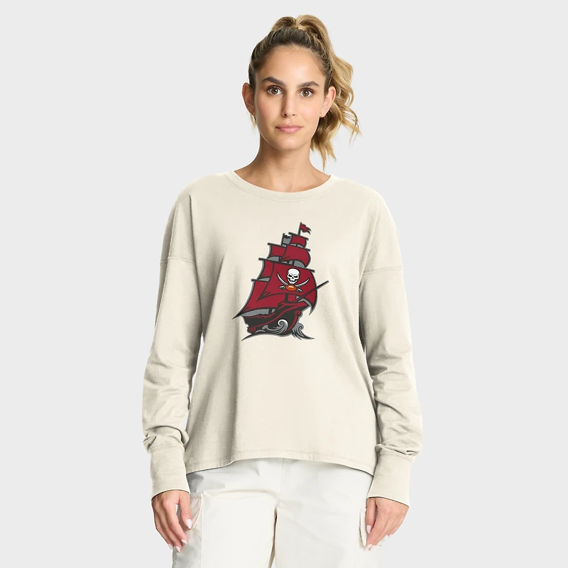 Women's Fanatics Cream Tampa Bay Buccaneers Dove Legacy Long Sleeve T-Shirt