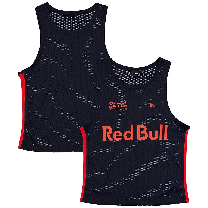 Men's New Era Navy Red Bull Racing Basketball Mesh Tank Top