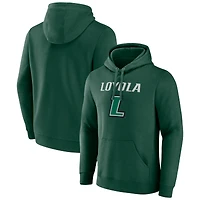 Men's Green Loyola Greyhounds Primary Logo Pullover Hoodie