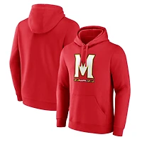 Men's Red Maryland Terrapins Primary Logo Pullover Hoodie