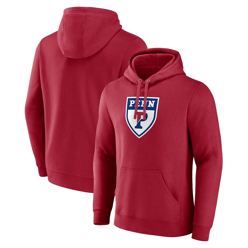 Men's Red Pennsylvania Quakers Primary Logo Pullover Hoodie