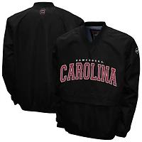 Men's Franchise Club Black South Carolina Gamecocks Windshell FC Member V-Neck Pullover Jacket