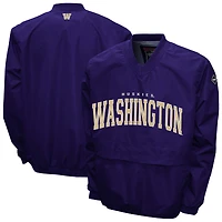 Men's Franchise Club Purple Washington Huskies Windshell FC Member V-Neck Pullover Jacket