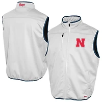 Men's Franchise Club White Nebraska Huskers Softshell Full-Zip Vest
