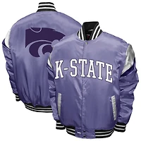 Men's Franchise Club  Purple Kansas State Wildcats Power Satin Full-Snap Jacket