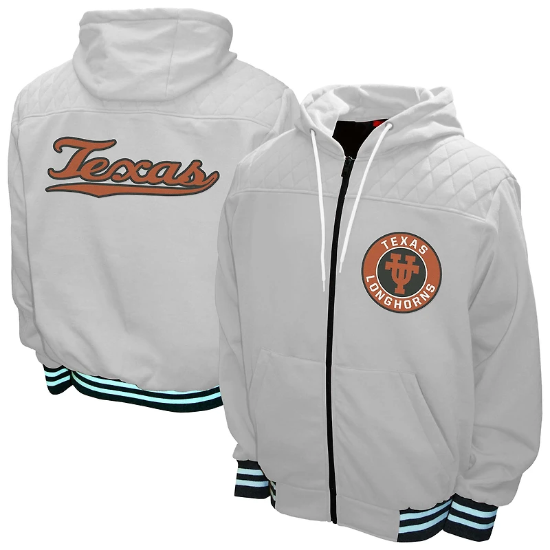 Men's Franchise Club White Texas Longhorns Walk-On Full-Zip Hoodie Jacket
