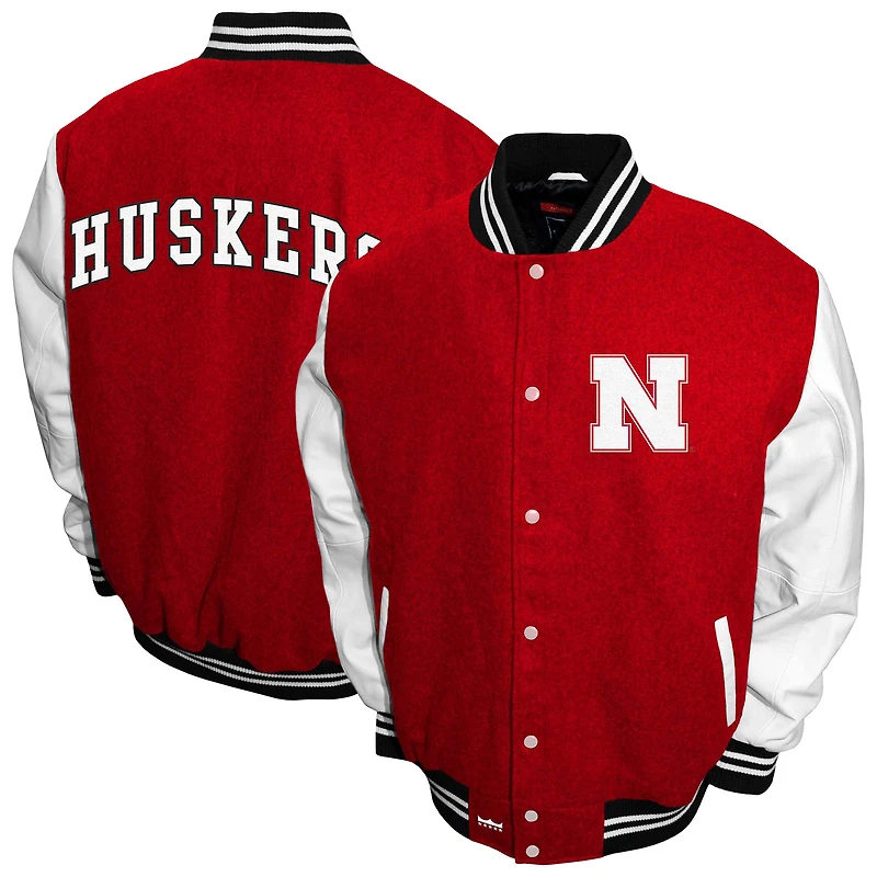 Men's Franchise Club Scarlet Nebraska Huskers Big & Tall Graduate Full-Snap Jacket