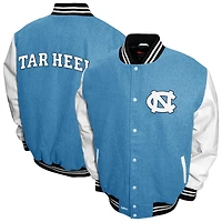 Men's Franchise Club Carolina Blue North Carolina Tar Heels Big & Tall Graduate Full-Snap Jacket