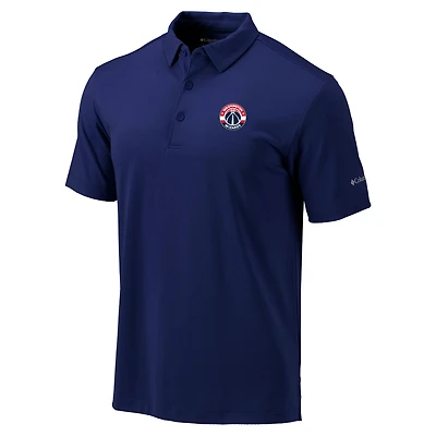 Men's Columbia Navy Washington Wizards Omni-Wick Drive Polo