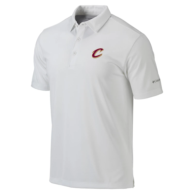 Men's Columbia White Cleveland Cavaliers Omni-Wick Drive Polo