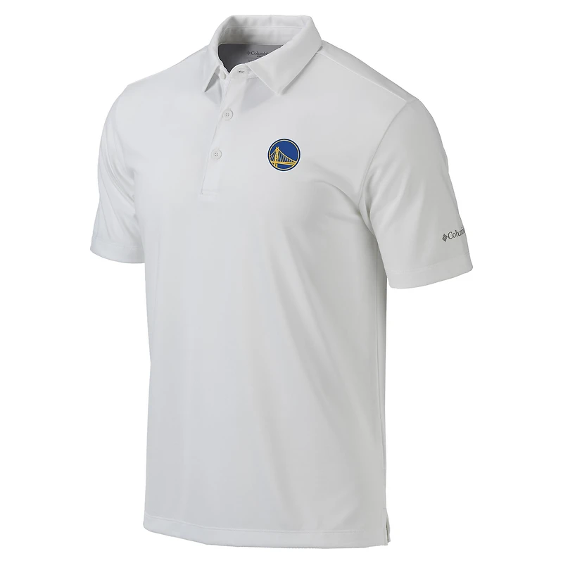 Men's Columbia White Golden State Warriors Omni-Wick Drive Polo