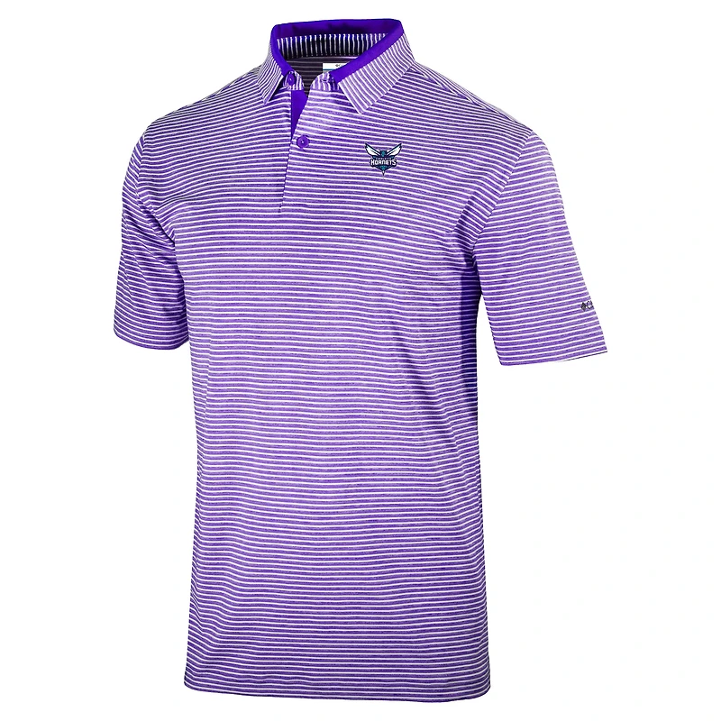 Men's Columbia  Purple Charlotte Hornets Golden Hills Polo