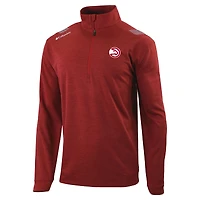 Men's Columbia  Red Atlanta Hawks Oakland Downs Quarter-Zip Pullover