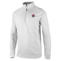 Men's Columbia  White Washington Wizards Oakland Downs Quarter-Zip Pullover