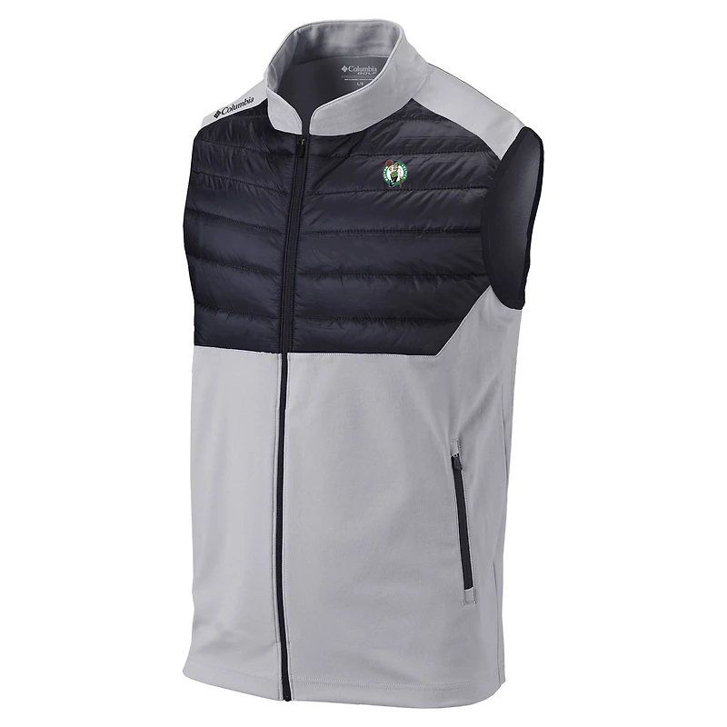 Men's Columbia Gray Boston Celtics Omni-Wick In The Element Full-Zip Vest