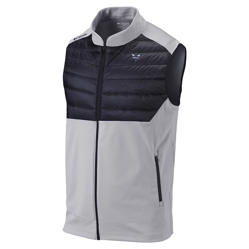 Men's Columbia Gray Charlotte Hornets Omni-Wick In The Element Full-Zip Vest