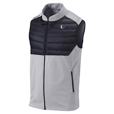 Men's Columbia Gray Dallas Mavericks Omni-Wick In The Element Full-Zip Vest