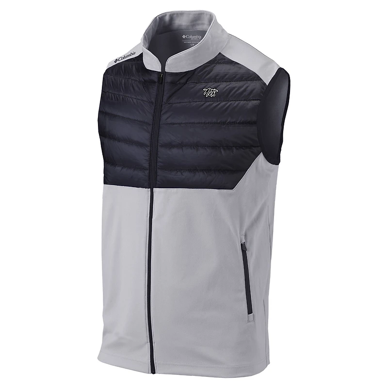 Men's Columbia Gray Brooklyn Nets Omni-Wick In The Element Full-Zip Vest